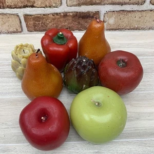 Realistische Obst und Gemüse Kerzen Kerzen Dekor 8er Set - Bild 1 von 7