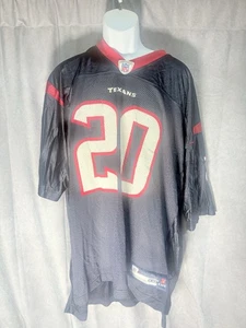 Camiseta deportiva Reebok NFL Texans Steve Slaton #20 XXL azul marino rojo blanco malla ropa para hombre - Imagen 1 de 3