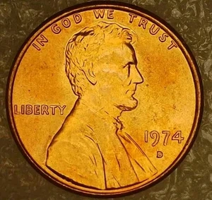🔥 UNCIRCULATED (RD) 1974-D LINCOLN CENT DDO DDR AND RPM VARIETY - Picture 1 of 12