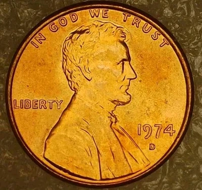 🔥 UNCIRCULATED (RD) 1974-D LINCOLN CENT DDO DDR AND RPM VARIETY - Image 1 of 4