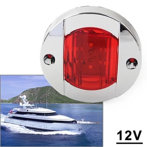 Round 12V LED SeiteMarker Trailer Licht Rot Lampe für LKW Trailer RV Boat - Picture 1 of 6