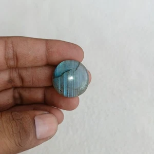 Cabochon tondo in labradorite naturale 23x24x6,5 mm circa 30,10 ct AMJ100 - Foto 1 di 4