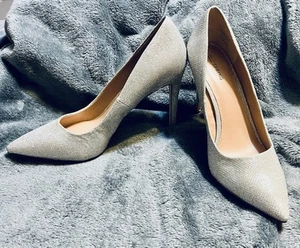 NWOB Silver Metallic Pointed Toe Call It Spring High Heels 11 - Picture 1 of 7