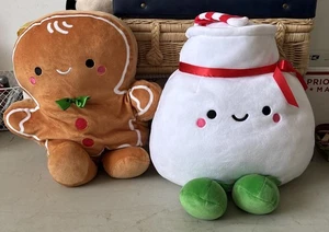 Hallmark Christmas Better Together Gingerbread and Milk Plush Magnetic Set NEW - Picture 1 of 5