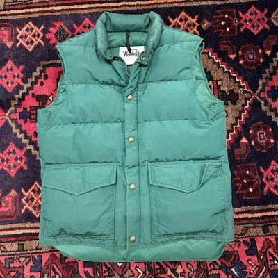 Chaleco acolchado vintage años 80 Woolrich verde pino talla mediana A1 usado en excelente estado  Foto 1 de 4