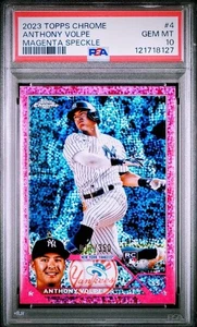 Anthony Volpe 2023 Topps Chrome Baseball Magenta Speckle /350 PSA 10 Yankees - Bild 1 von 2