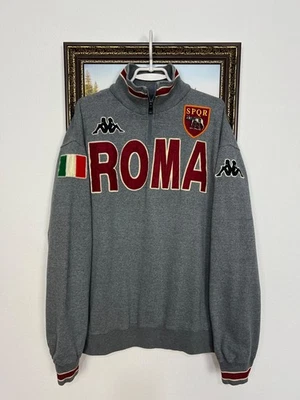 Vintage Kappa AS Roma Football Jacket Soccer Maglia Track Top Mens Zip Size 2XL - Image 1 of 4