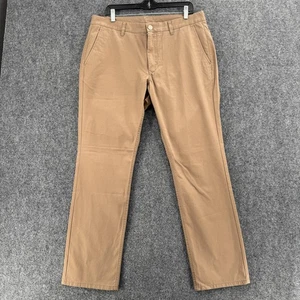 Bonobos Chino Pants Mens 34 X 30 Khaki Slim Straight Washed Chinos Flat Front - Picture 1 of 13