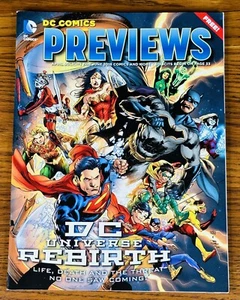 DC COMICS PREVIEWS  MAGAZINE REBIRTH UNIVERSE 2016 HARLEY QUINN BATMAN Books - Picture 1 of 7