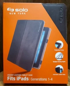 Solo New York Ascent Leather Tablet Case for iPad Generations 1-4 - Picture 1 of 5