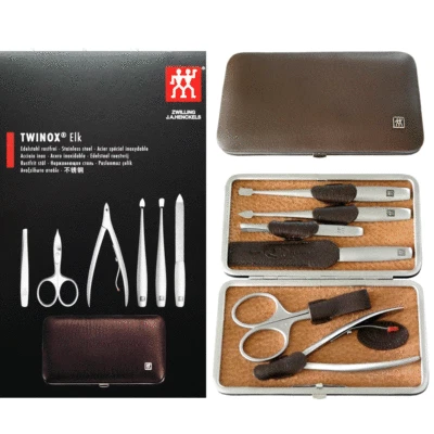 Zwilling Twinox Elk Maniküre-Set 6-tlg./ Manicure/ Etui/ Elchleder/ 97179-006 - Bild 1 von 3