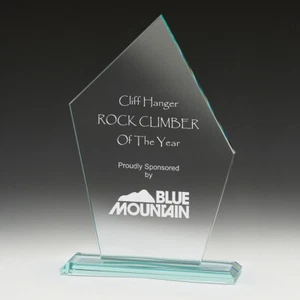 PREMIO TROFEO CRISTAL JADE APEX CORPORATIVO GRABADO GRATUITO PERSONALIZADO - Imagen 1 de 3