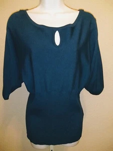 Top tejido Allison Brittney para mujer azul marino manga 3/4 ala talla XL - Imagen 1 de 2