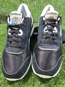 Reebok Classic Black Nylon Suede Women's Size 8 Athletic Shoes Black FV4506 - Picture 1 of 6