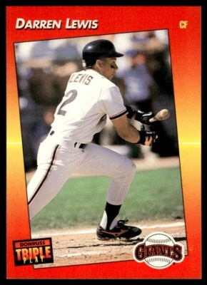 1992 Triple Play #111 Darren Lewis San Francisco Giants - Image 1 of 2
