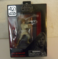 New in Box Star Wars 40th Anniversary Luke Skywalker Black Series Titanium S-28