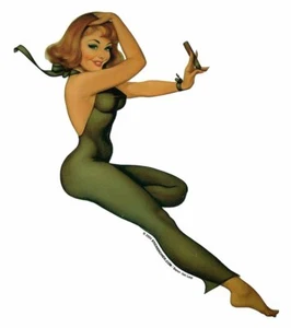 Baron Von Lind CLÁSICO AÑOS 50 PINUP Niña Pegatina CAJA DE HERRAMIENTAS VINTAGE Calcomanía - Imagen 1 de 1