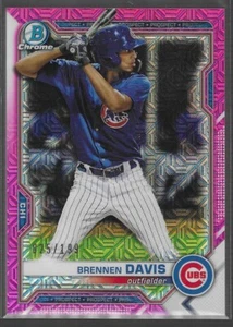 2021 Bowman - Chrome Prospects - Pink Mojo Refractor #BCP-65 - Brennen Davis - Picture 1 of 2
