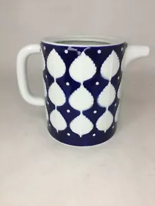 Sargadelos Blue and White Porcelain Tea Pot - Leaf Design Collectible 1pc. - Picture 1 of 7