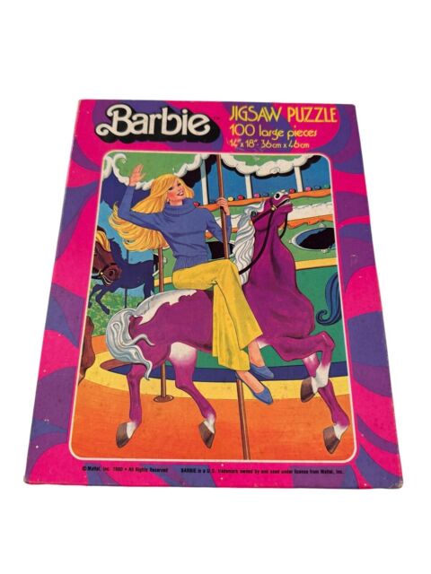 Vintage Barbie Jigsaw Frame Tray Puzzle Keepsake Fun 12 Pieces Puzzle  Mattel Barbie Collectable 