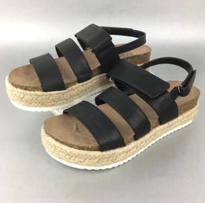 A.N.A a new approach CARMINE Rope Sandals Black Women’s 6M with Box EXCELLENT - Picture 1 of 12