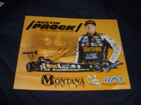 2022 AUSTIN PROCK "SIGNED" "MONTANA BRAND" TOP FUEL NHRA POSTCARD Cover