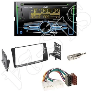 JVC KW-DB93BT Radio + Toyota Corolla 2-DIN Radioblende black + ISO-Adapter - Picture 1 of 3