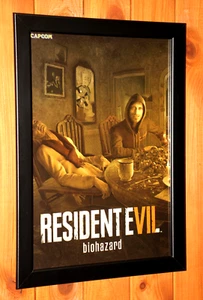 Resident Evil 7 Biohazard Capcom PS4 Rare Small Promo Poster / Ad Page Framed - Picture 1 of 3
