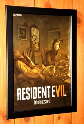 Resident Evil 7 Biohazard Capcom PS4 Rare Small Promo Poster / Ad Page Framed - Image 1 of 3