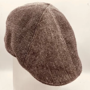 Levi's Two Horses Brand Men's Lined Wool Blend Cabbie Flat Cap Hat Browns Sz M/L - Picture 1 of 6