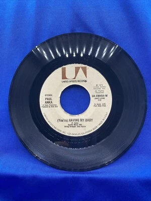 Paul Anka Record 45 Papa  / (You're) Having My Baby UA Records - Image 1 of 2