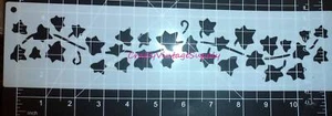 Plantilla de pared con borde de vid de hiedra hojas para azulejos y manualidades 12" x 3" (Q210) - Imagen 1 de 1