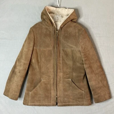 Chaqueta Bomber Sears The Fashion Place Gamuza Rancho De Colección Talla 16 Sherpa Con Capucha Foto 1 de 4