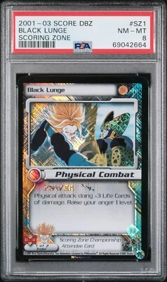PSA 8 Black Lunge SZ1 Scoring Zone Uber Rare Dragon Ball Z DBZ Promo Card Score - Image 1 of 2