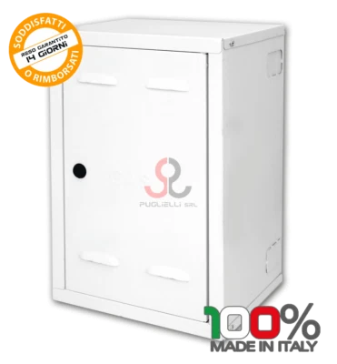 Cassetta in kit per contatore gas preverniciato bianco in lamiera zincata 6/10 - Immagine 1 di 3