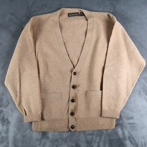 Vintage CC Courtenay Sweater Mens M Tan Cardigan Lambswool Button Up