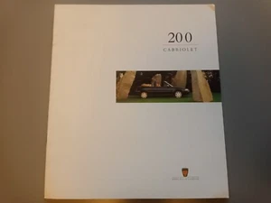 Rover 200 Cabriolet 1995 UK Market Sales Brochure Publication Number 4816 - Picture 1 of 2