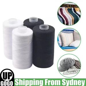 8 Spools 500m Sewing Thread Black White Quilting Polyester Embroidery Machine AU - Picture 1 of 15
