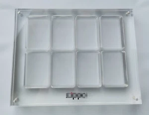 8 Grids Crystal Acrylic Magnetic Display Frame Case For Zippo Regular or Sticker - Picture 1 of 6