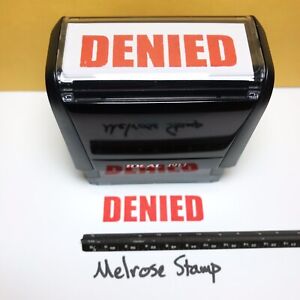 Denied Rubber Stamp Red Ink Self Inking Ideal 4913