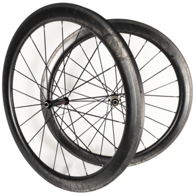 700C Carbon Wheelset 38/45/50/60mm Depth Clincher Tubular Road Bike Wheels - Image 1 of 4