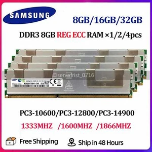 Samsung DDR3 8GB Server RAM Speicher REG ECC 1333 1600 1866MHZ 240pin Registered - Bild 1 von 6