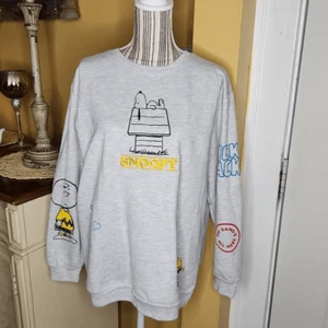 Peanuts Snoopy gray sweatshirt women's size L - Bild 1 von 7