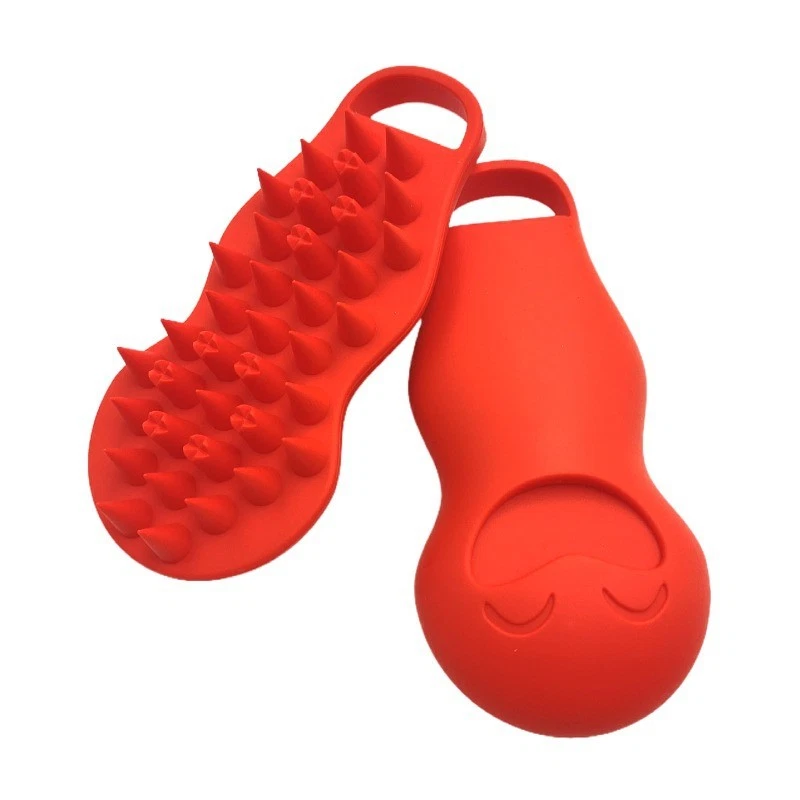 Cepillo de masaje con champú de silicona, para limpieza profunda del cuero cabelludo y lavado relajante del cabello Foto 1 de 4