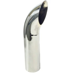 Fortpro 4" O.D. Tubo de escape curvo cromado - 18" de largo | F247701 - Imagen 1 de 4
