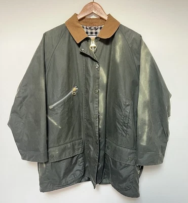 Barbour x Alexa Chung Edith Wax Jacket Women’s 12 Olive Made in England SS19  - Image 1 of 4