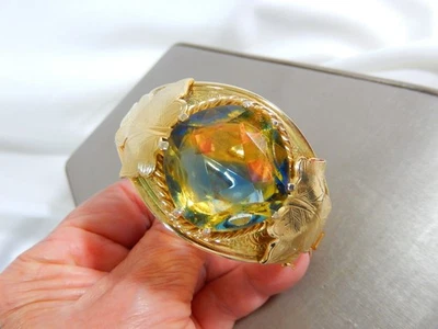 ВИНТАЖНЫЙ БРАСЛЕТ-МАНЖЕТА SARAH COVENTRY VERSAILLES GIVRE GLASS GP СМЕЛЫЙ - Изображение 1 из 4