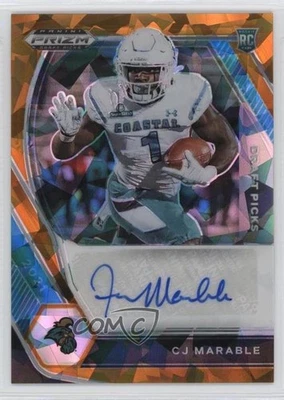 2021 Panini Prizm Draft Picks Orange Ice CJ Marable #DPA-CJM Rookie Auto RC - Image 1 of 2