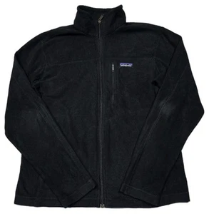 Patagonia Lightweight Fleece Sweatshirt Mens Size S Small Black Full Zip Jacket - Picture 1 of 12