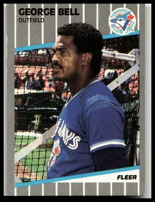 1989 Fleer #226 George Bell Toronto Blue Jays - Image 1 of 2